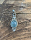 Delicate Ornate Silver Oval Aquamarine Necklace by Springwaves