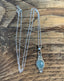 Delicate Ornate Silver Oval Aquamarine Necklace by Springwaves