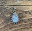 Rainbow Moonstone Silver Boho Teardrop Necklace by Springwaves