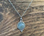 Delicate Boho Aquamarine Circle Silver Necklace by Springwaves