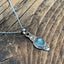 Delicate Ornate Silver Oval Aquamarine Necklace by Springwaves
