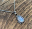 Rainbow Moonstone Silver Boho Teardrop Necklace by Springwaves
