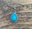 Turquoise Silver Boho Teardrop Necklace by Springwaves