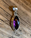 Sterling Silver Almond Amethyst Necklace by Springwaves