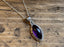 Sterling Silver Almond Amethyst Necklace by Springwaves