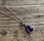 Amethyst Teardrop Silver Pendant Necklace by Springwaves