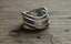 Sterling Silver Wavy Band Ring-Adjustable