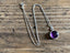 Minimalist Round Amethyst Sterling Silver Necklace by Springwaves