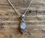 Dainty Oval Rainbow Moonstone Silver Necklace by Springwaves