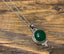 Bohemian Round Green Onyx Sterling Silver Necklace by Springwaves