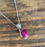 Dainty Oval Rainbow Moonstone Necklace - Choose From: Blue Pink & Green by Springwaves