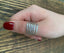 Sterling Silver Hammered Multi Band Ring - Adjustable