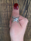 Sterling Silver Crossover Wrap Ring-Adjustable