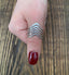 Silver Multi Band Chevron Wave Ring, Adjustable Thumb Ring