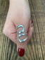 Silver Wave Wrap Ring - Adjustable