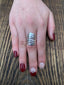 Modernist Silver Fan Wrap Ring by Springwaves