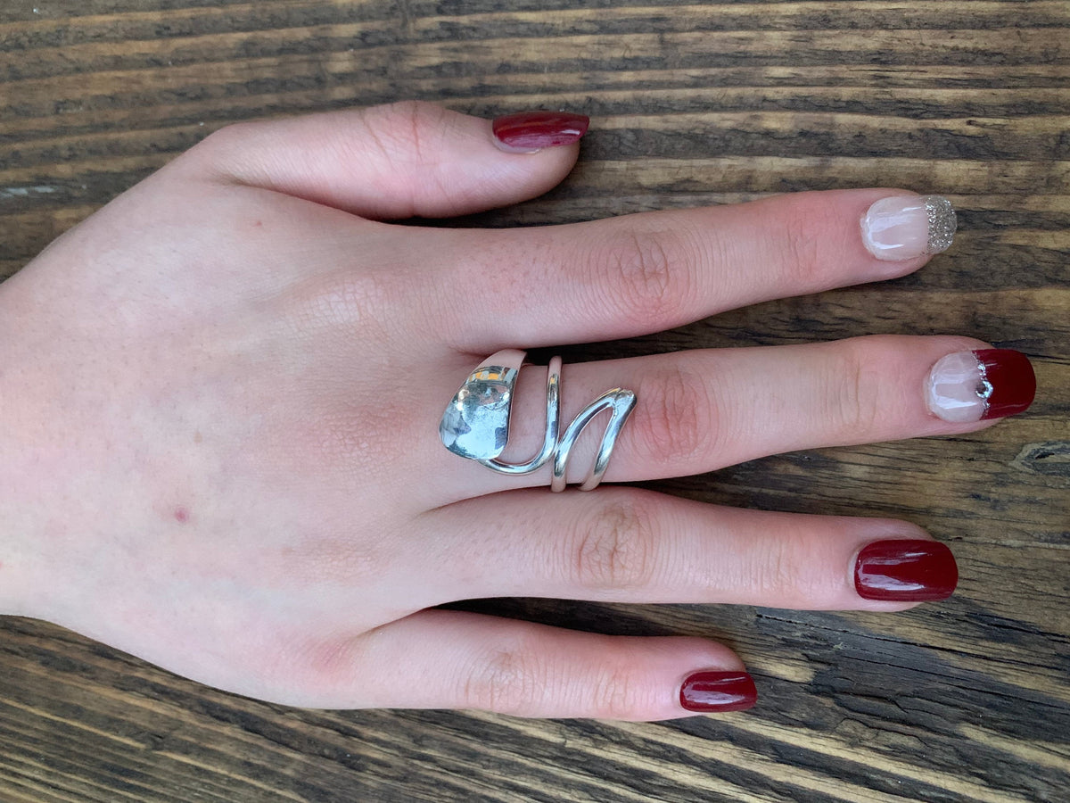Sterling Silver Statement Wrap Ring- Thumb Ring
