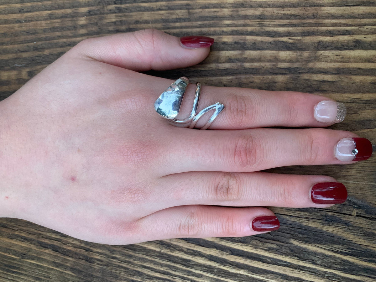 Sterling Silver Statement Wrap Ring- Thumb Ring