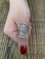 Sterling Silver Wrap Wave Ring-Adjustable Ring