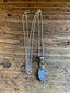 Sterling Silver Almond Rainbow Moonstone Necklace by Springwaves