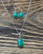 Sterling Silver Classic Oval Malachite Necklace by Springwaves