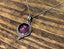 Sterling Silver Circle Amethyst Necklace by Springwaves