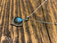 Sterling Silver Circle Labradorite Black Moonstone Necklace by Springwaves