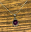 Sterling Silver Oval Starburst Amethyst Necklace by Springwaves