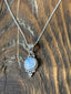 Dainty Sterling Silver Rainbow Moonstone Necklace by Springwaves