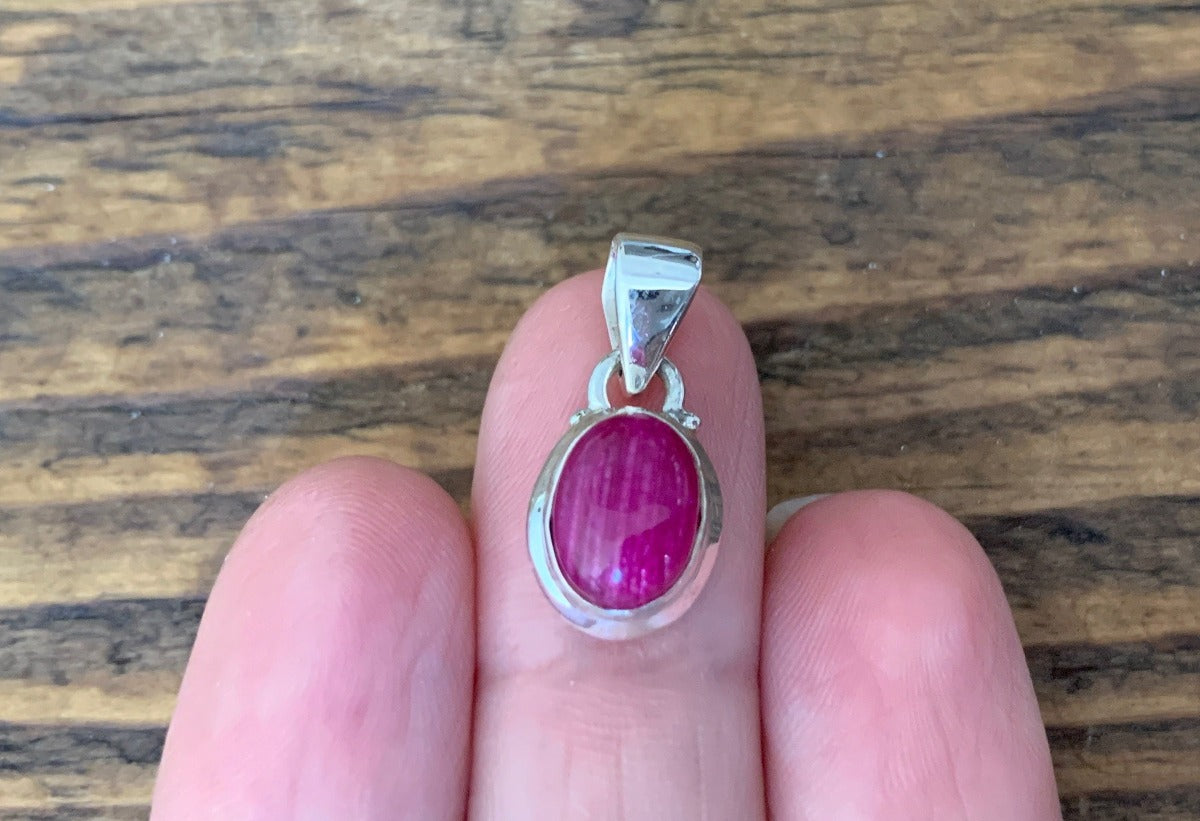 Dainty Oval Rainbow Moonstone Necklace - Choose From: Blue Pink & Green by Springwaves