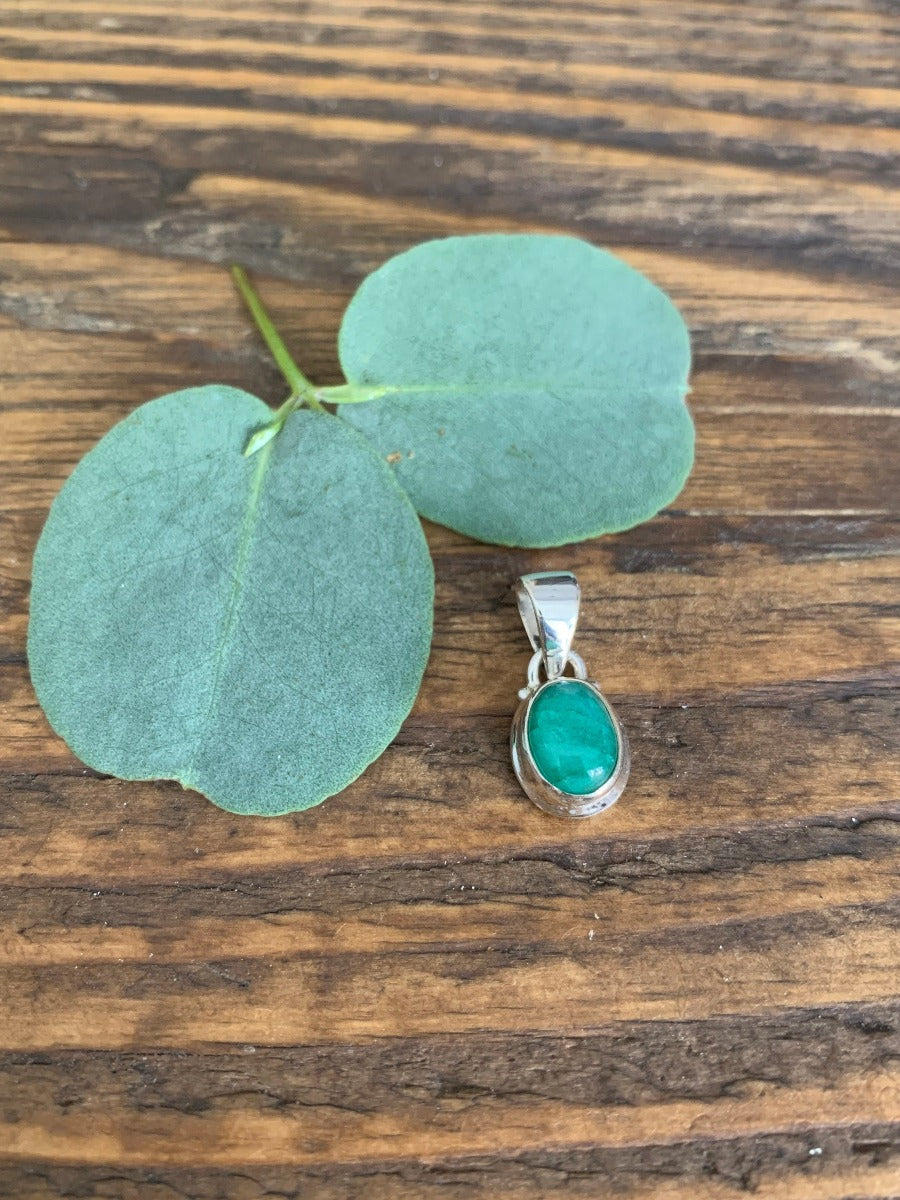 Dainty Oval Rainbow Moonstone Necklace - Choose From: Blue Pink & Green by Springwaves
