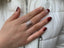 Sterling Silver Hammered Multi Band Ring - Adjustable
