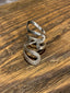 Modernist Serpentine Silver Wave Ring by Springwaves