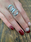 Silver Wave Wrap Ring - Adjustable