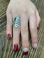 Modernist Silver Fan Wrap Ring by Springwaves