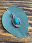 Boho Turquoise Ornate Oval Necklace by Springwaves