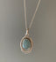Boho Aquamarine Ornate Oval Necklace by Springwaves