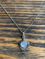 Rainbow Moonstone Intricate Design Boho Silver Necklace by Springwaves