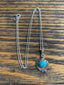 Turquoise Intricate Design Boho Silver Necklace by Springwaves