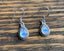 Silver Rainbow Moonstone Teardrop Earrings by Springwaves