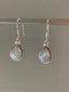 Silver Rainbow Moonstone Teardrop Earrings by Springwaves