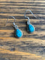 Silver Turquoise Teardrop Earrings by Springwaves