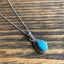 Turquoise Teardrop Silver Necklace Pendant by Springwaves