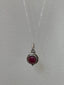 Delicate Round Garnet Pendant Necklace by Springwaves