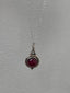 Delicate Round Garnet Pendant Necklace by Springwaves