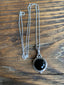 Delicate Round Black Onyx Pendant Necklace by Springwaves