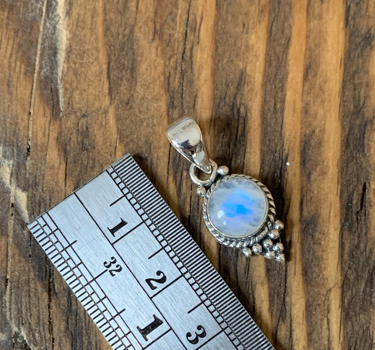 Dainty Sterling Silver Rainbow Moonstone Necklace by Springwaves