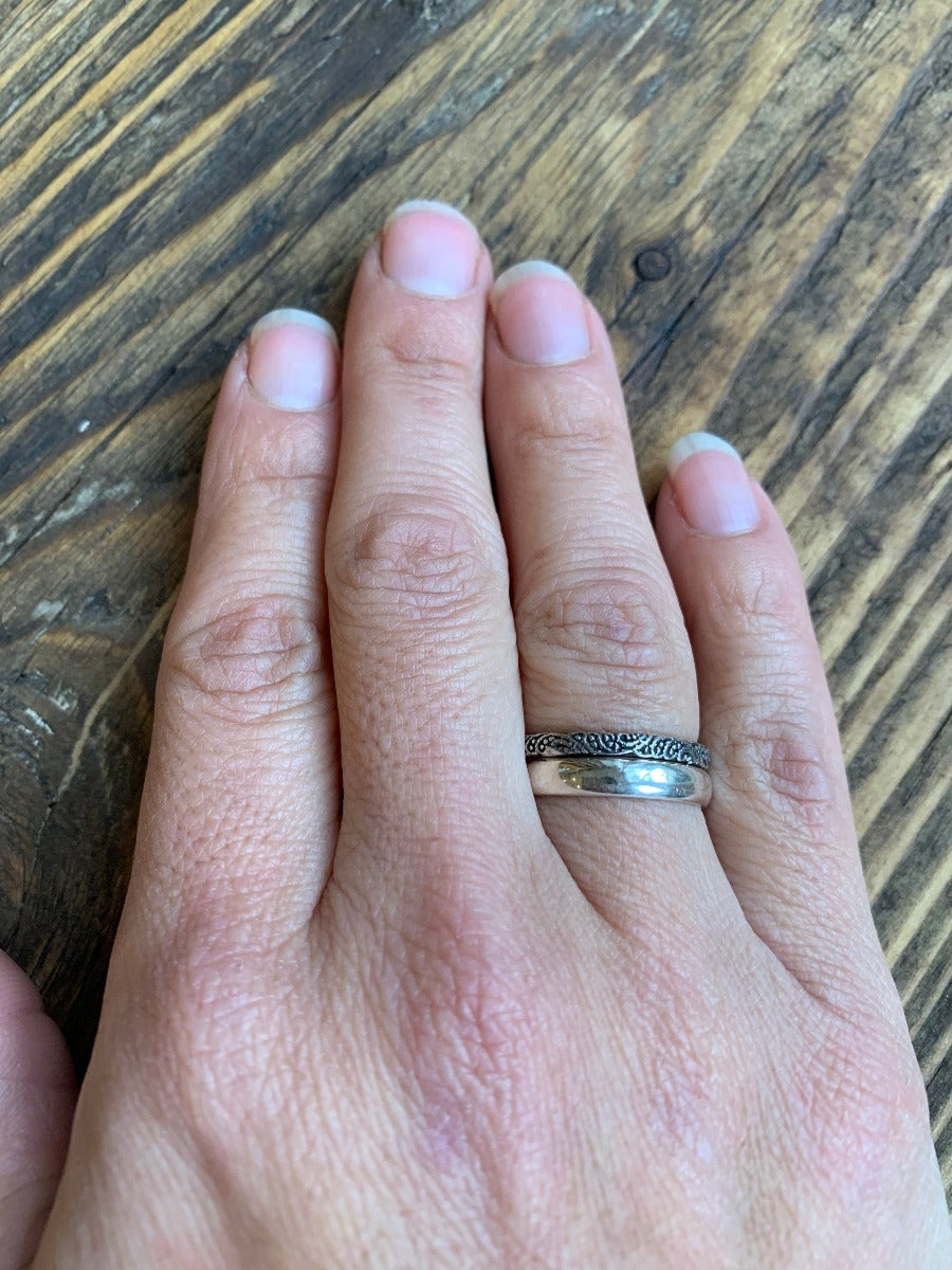 Sterling Silver Timeless Classic Band Ring by Springwaves