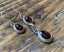 Sterling Silver Boho Teardrop Red Garnet Earrings by Springwaves