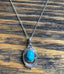Boho Turquoise Ornate Oval Necklace by Springwaves
